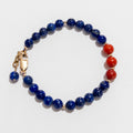 Pulsera de Lapislázuli y Coral - Contraste Oceánico