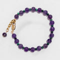 Pulsera de Amatista y Malaquita Facetada