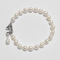 Pulsera Esencial de Perlas oval Naturales