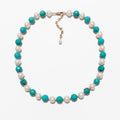 Collar Riviera: Perlas y Turquesas Facetadas con Extensor